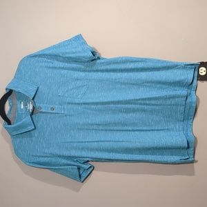 Super Soft Polo T Shirt Sonoma Size Large Blue/Teal Stripe